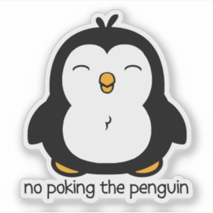 Keine Pinguin-Bodensenkung Aufkleber