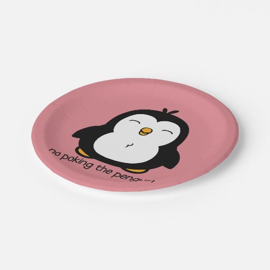 Keine Pinguine Pappteller (Schrägansicht)