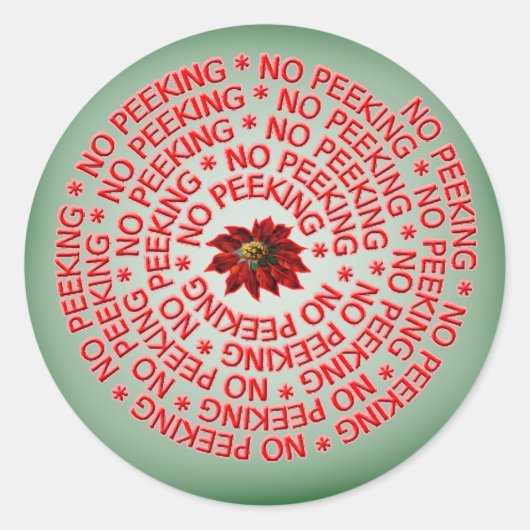 Keine Pisskleber für Weihnachtsgeschenke Runder Aufkleber (Vorderseite)