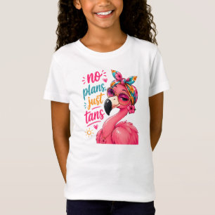 Keine Pläne, nur Bräune - Freche Flamingos mit Son T-Shirt