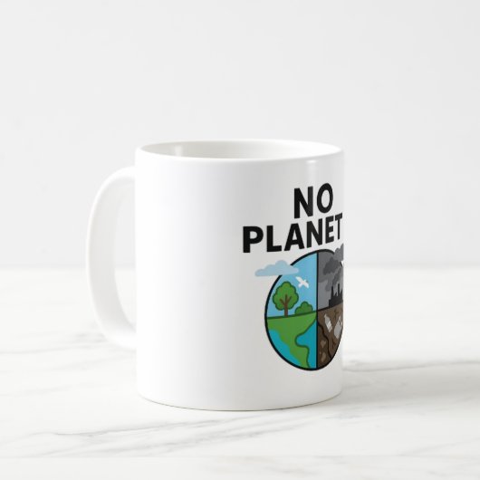 Keine Planet-B-Tasse zur Sensibilisierung für Umwe Kaffeetasse (Vorderseite Links)