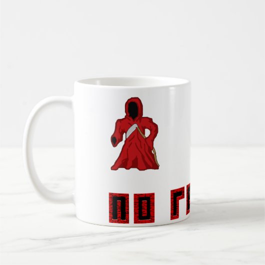 Keine Plattenen-Sensenmann-Tasse Kaffeetasse (Links)