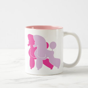 keine Poodles ohne Rosa — Bitte! Zweifarbige Tasse