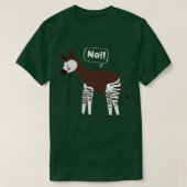 Keine Prämie für vom Okapi bedrohte Tiere T-Shirt (Design vorne)
