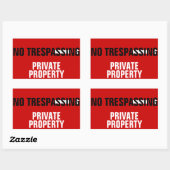 Keine Privateigentumsaufkleber Rechteckiger Aufkleber (Blatt)