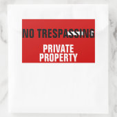 Keine Privateigentumsaufkleber Rechteckiger Aufkleber (Tasche)