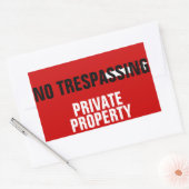 Keine Privateigentumsaufkleber Rechteckiger Aufkleber (Umschlag)