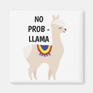 Keine Prob Llama Niedliche Illustration Magnet