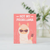 Keine ProbLlama Postkarte (Stehend Vorderseite)