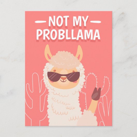 Keine ProbLlama Postkarte (Vorderseite)
