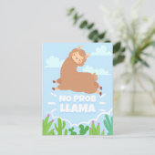 Keine ProbLlama Postkarte (Stehend Vorderseite)