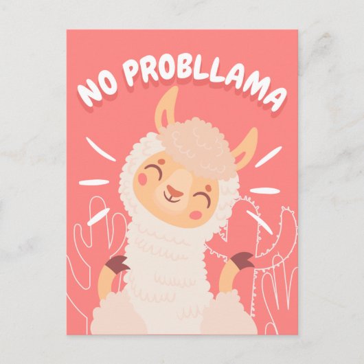 Keine ProbLlama Postkarte (Vorderseite)