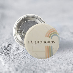 Keine Pronomen Moderne Minimalistische LGBTQ Stol Button