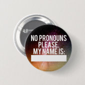 "Keine Pronomina gefallen" Knopf (Konstellationen) Button (Vorne & Hinten)