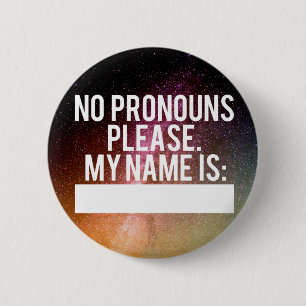 "Keine Pronomina gefallen" Knopf (Konstellationen) Button