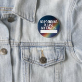 "Keine Pronomina gefallen" Knopf (Regenbogen) Button (Beispiel)