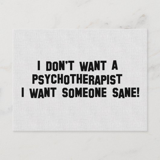 Keine Psychos! Postkarte (Vorderseite)