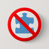 Keine Puzzlespielknöpfe Button (Vorderseite)