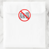 Keine Quellen! Runder Aufkleber (Tasche)