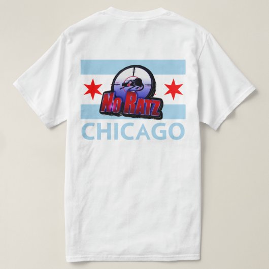 Keine Ratz CHI Flagge T-Shirt (Design Rückseite)