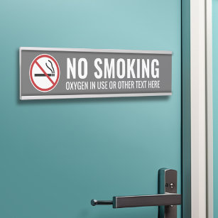 Keine Rauchwarnung Sauerstoff in Gebrauch Türschild