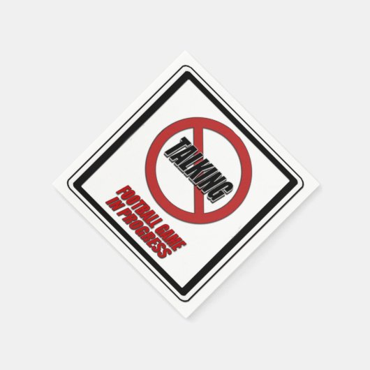 Keine Rede Fußball Spiel in Progress Papier Napkin Serviette (Ecke)