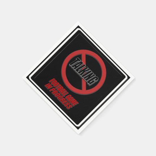 Keine Rede Fußball Spiel in Progress Papier Napkin Serviette (Ecke)