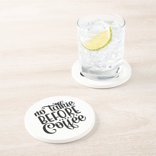 Keine Rede vor Kaffee. Getränkeuntersetzer (Seite)