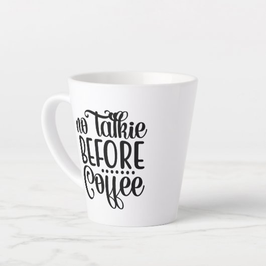 Keine Rede vor Kaffee. Milchtasse (Linke Ecke)