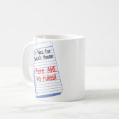 Keine Regeln an Bubbies Haus Kaffeetasse (Vorderseite Links)