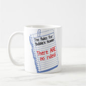 Keine Regeln an Bubbies Haus Kaffeetasse (Links)