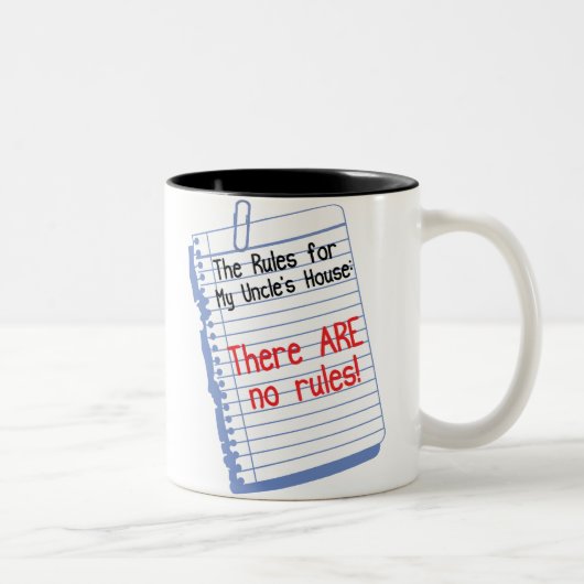 Keine Regeln bei House meines Onkels Zweifarbige Tasse (Rechts)