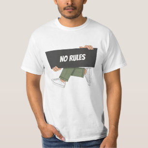 KEINE REGELN. Minimalistische Streetwear-Typografi T-Shirt