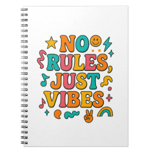 Keine Regeln nur für das Vibes-Notebook - Funky Re Notizblock