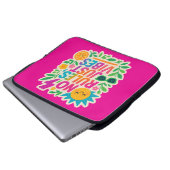Keine Regeln nur für Vibes - Neon Gradient Kawaii- Laptopschutzhülle (Vorne Knopf)