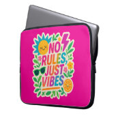 Keine Regeln nur für Vibes - Neon Gradient Kawaii- Laptopschutzhülle (Vorderseite Links)