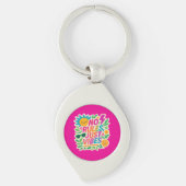 Keine Regeln nur für Vibes - Neon Gradient Kawaii- Schlüsselanhänger (Vorderseite)
