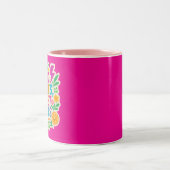 Keine Regeln nur für Vibes - Neon Gradient Kawaii- Zweifarbige Tasse (Mittel)