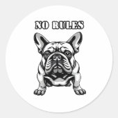 Keine Regeln Runder Aufkleber (Vorderseite)