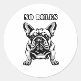 Keine Regeln Runder Aufkleber