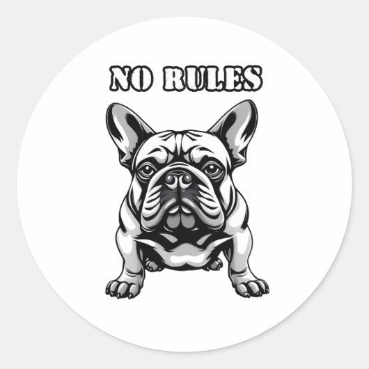 Keine Regeln Runder Aufkleber (Vorderseite)