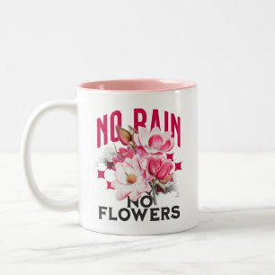 Keine Regen Keine Blumen Magnolie Floral Motiviere Zweifarbige Tasse