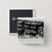 keine Regierung kann Ihnen Freiheitsknopf Button (Vorne & Hinten)