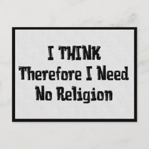 Keine Religion Postkarte