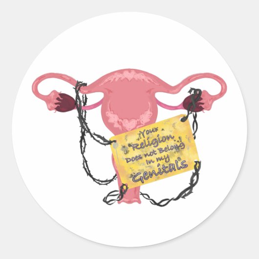 Keine Religion Runder Aufkleber (Vorderseite)