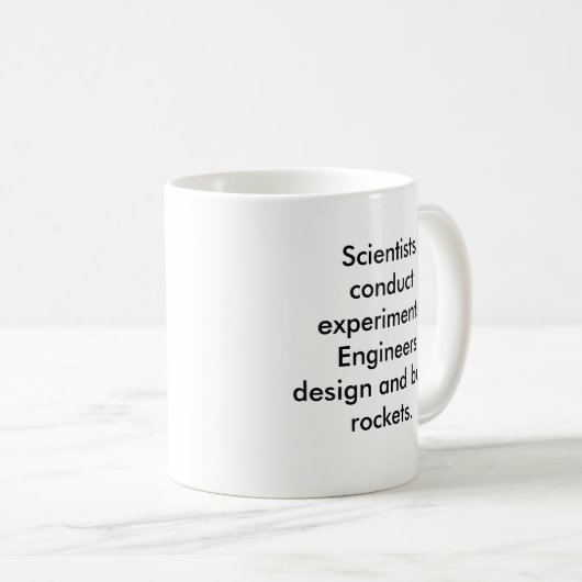 Keine Rocket-Wissenschaftler-Tasse Kaffeetasse (VorderseiteRechts)
