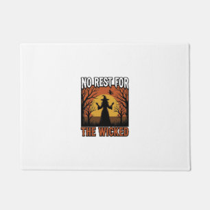 Keine Ruhe für die Bösen Vintage Hexe Halloween De Fußmatte
