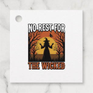 Keine Ruhe für die Bösen Vintage Hexe Halloween De Geschenkanhänger