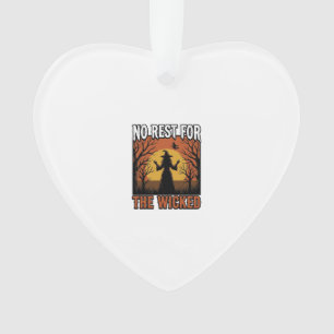 Keine Ruhe Für Die Bösen Vintage Hexe Halloween De Ornament