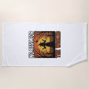 Keine Ruhe Für Die Bösen Vintage Hexe Halloween De Strandtuch